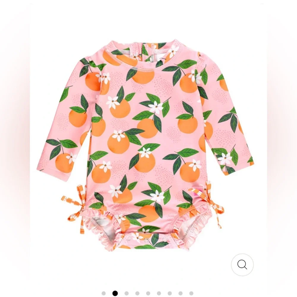 Pink Floral‎ Kids Swimwear